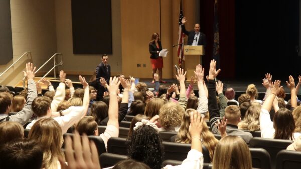 Stefano Hosts Area High Schoolers at Penn State Fayette for Annual “Senator for a Day”