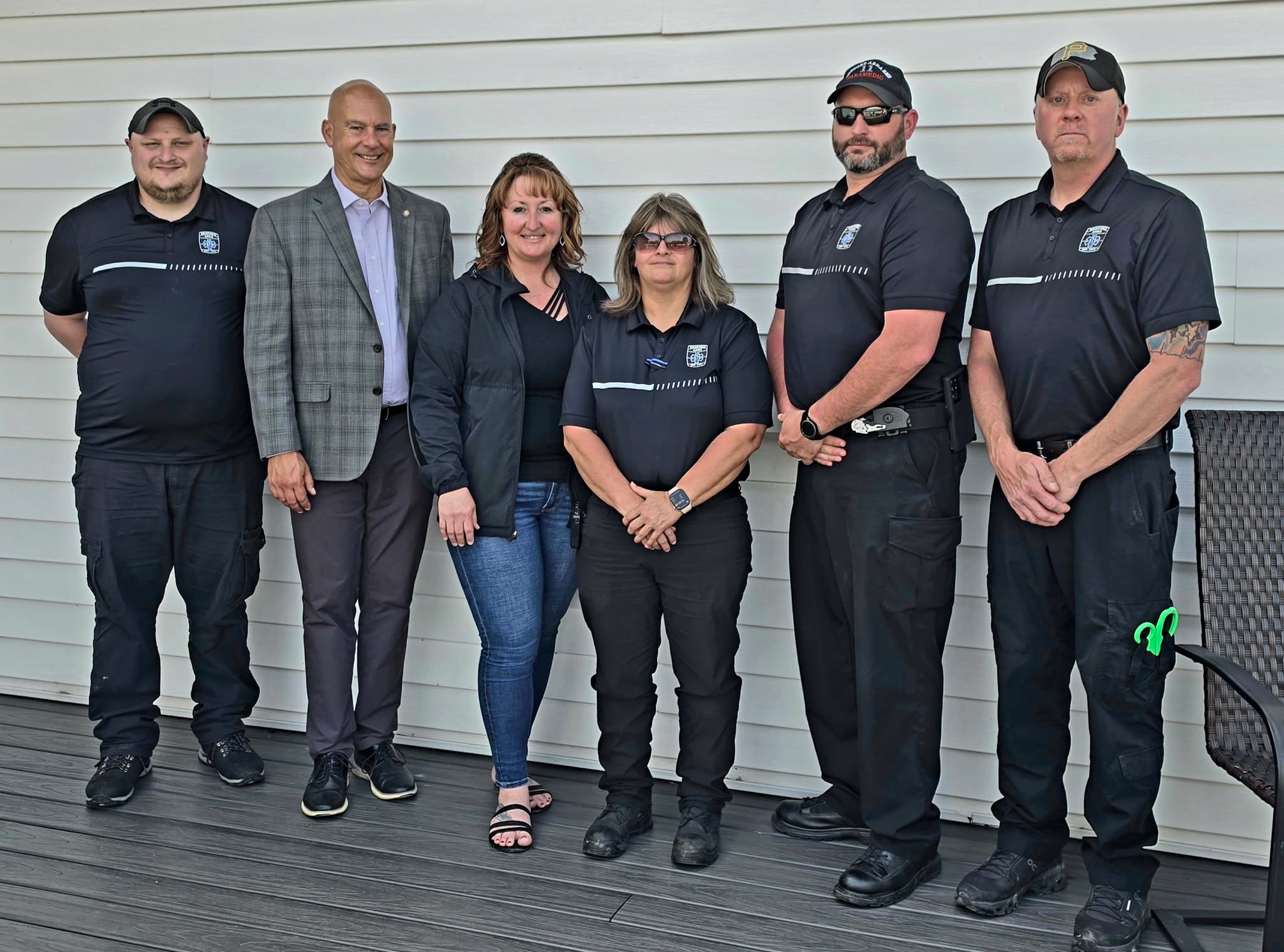 Sen. Stefano with members of Bedford Area Ambulance Service